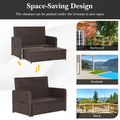 Outdoor Rattan Daybed with 4-Position Adjustable Backrest