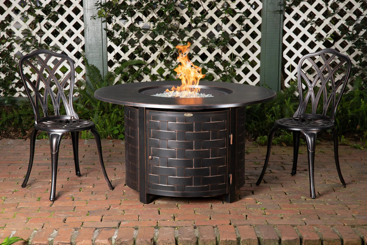 Perissa Woven Aluminum LPG Outdoor Fire Pit