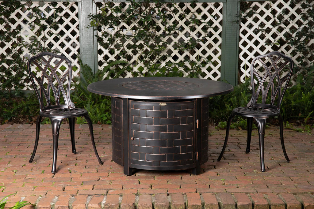 Perissa Woven Aluminum LPG Outdoor Fire Pit