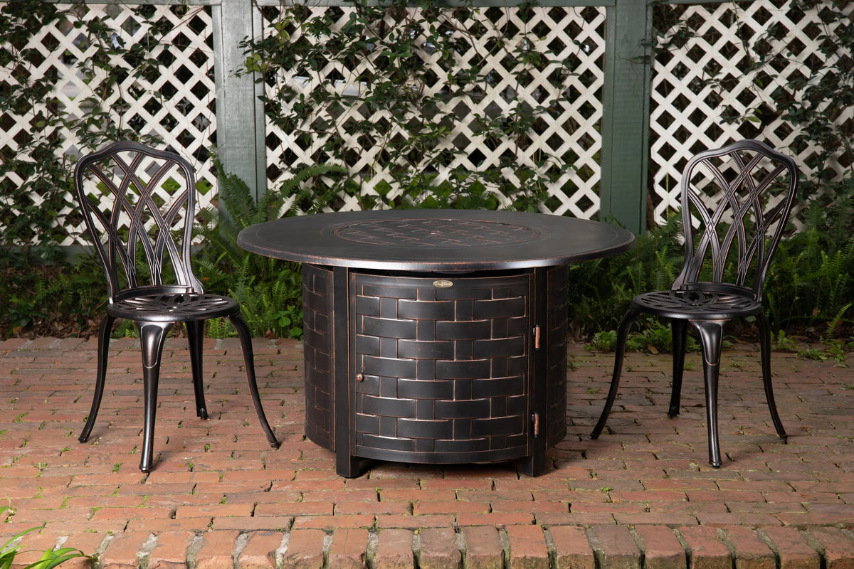 Perissa Woven Aluminum LPG Outdoor Fire Pit