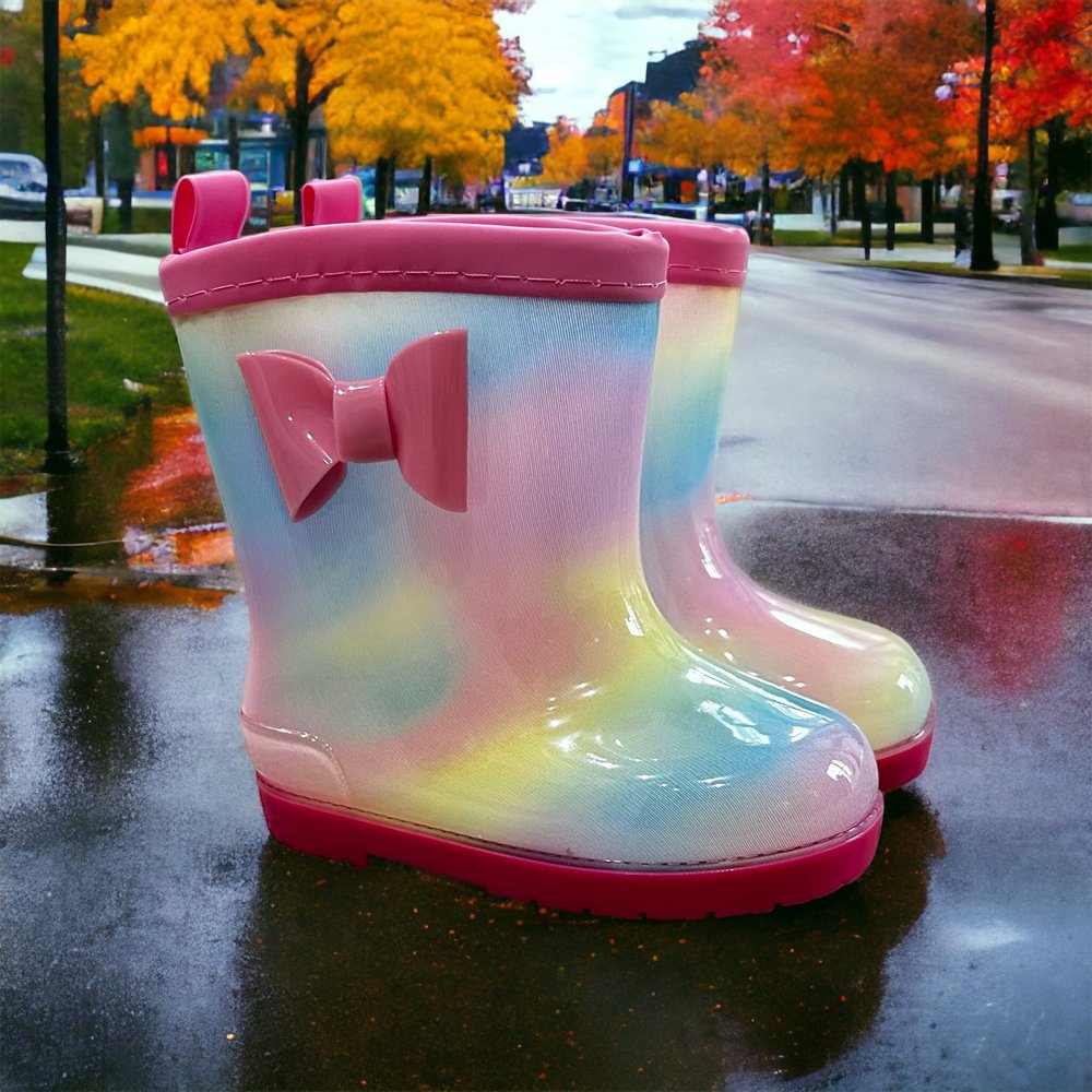 Kids’ Waterproof Barefoot Rain Boots with Wide Toe Box