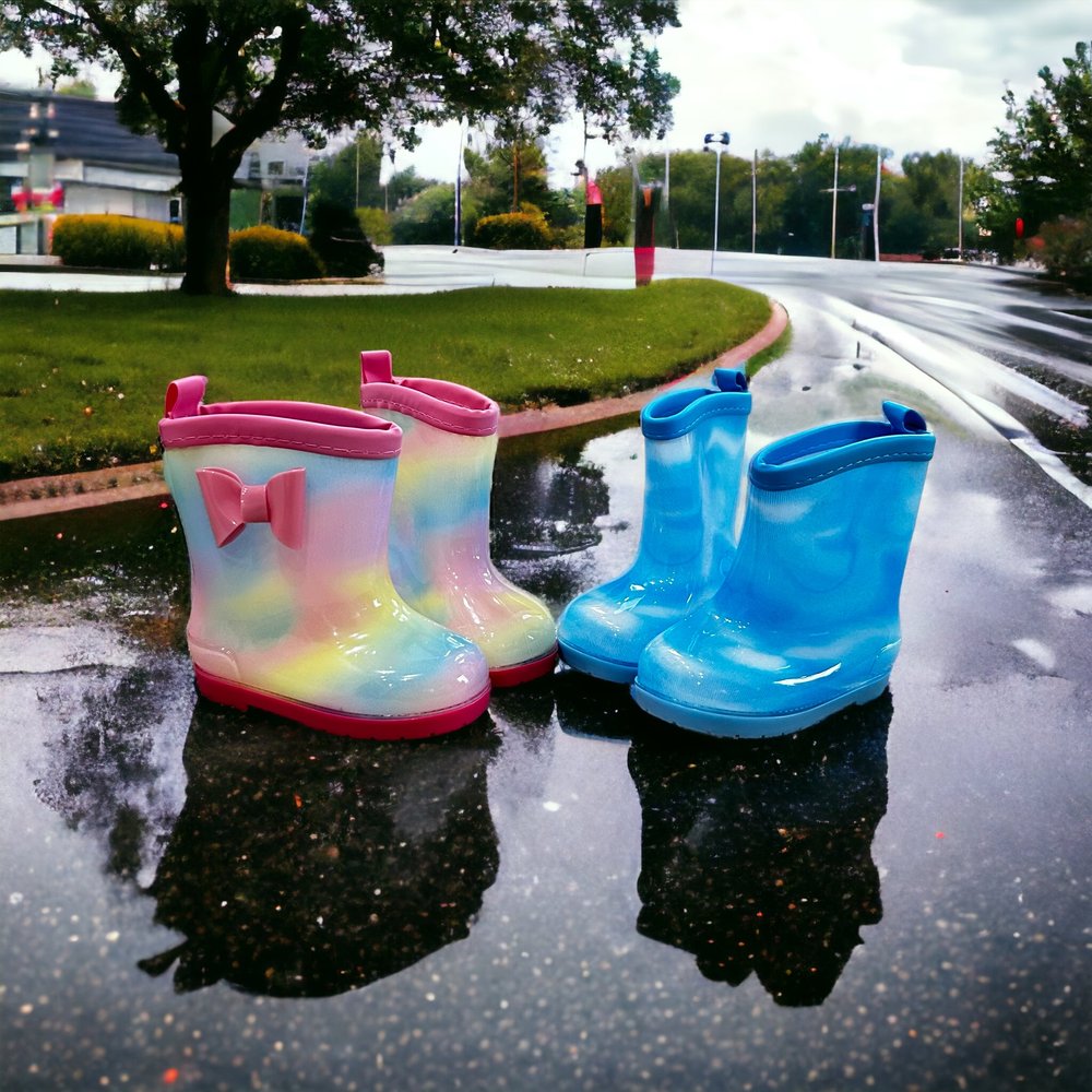 Kids’ Waterproof Barefoot Rain Boots with Wide Toe Box