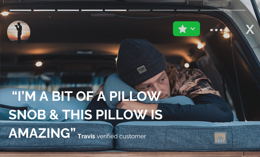 HEST Memory Foam Camp Pillow