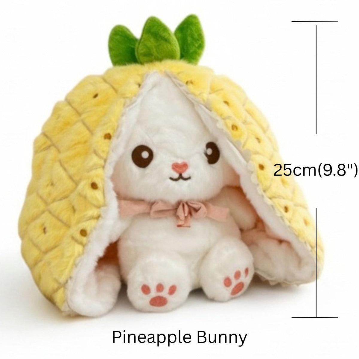 Reversible Strawberry & Carrot Bunny Plush Toy