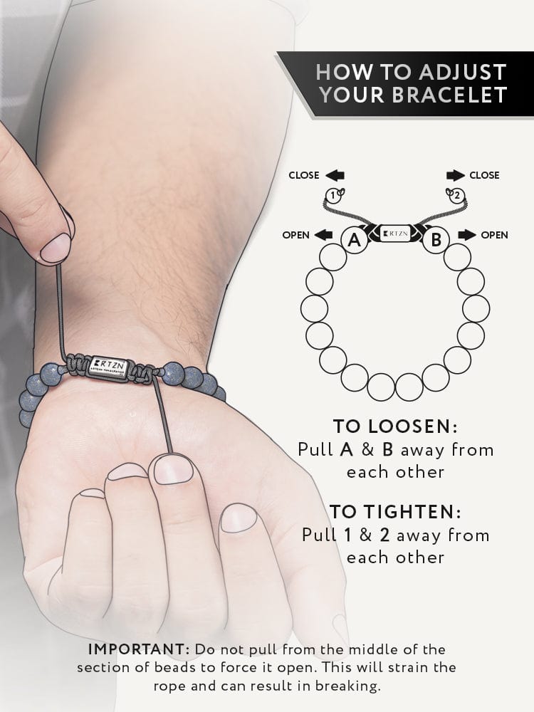 Men's Lapis Lazuli Beaded Bracelet – Bali