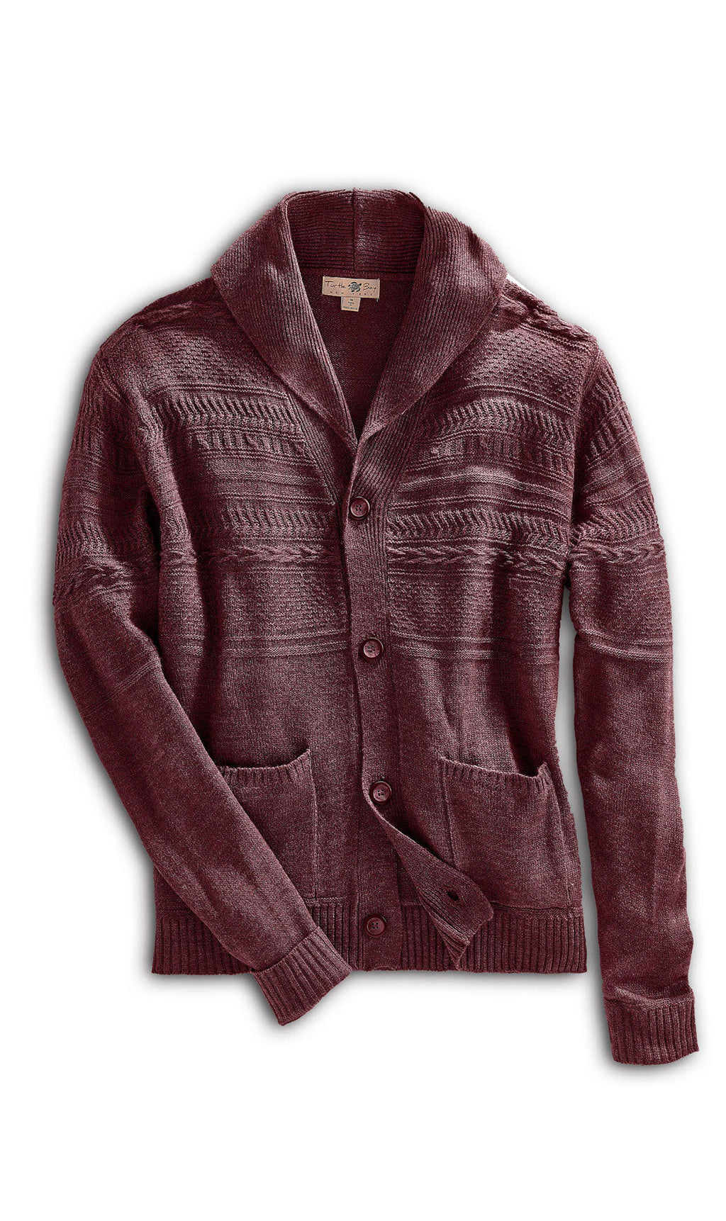 Men's Jacquard Shawl-Collar Cardigan