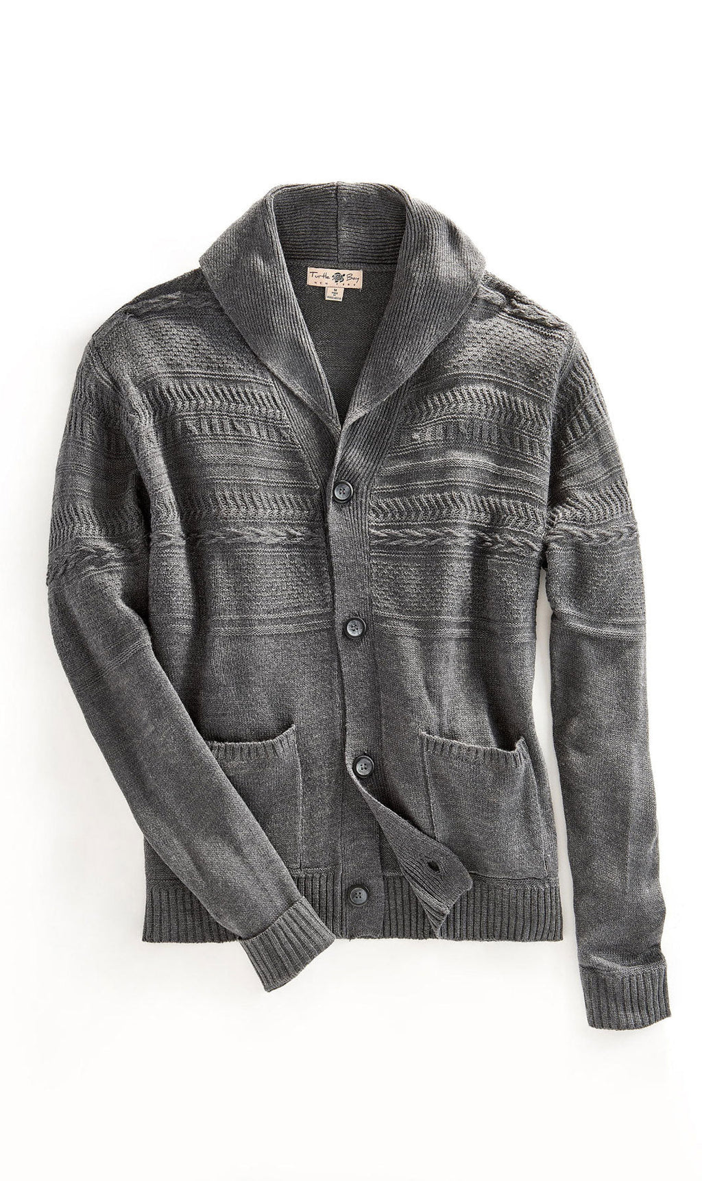 Men's Jacquard Shawl-Collar Cardigan