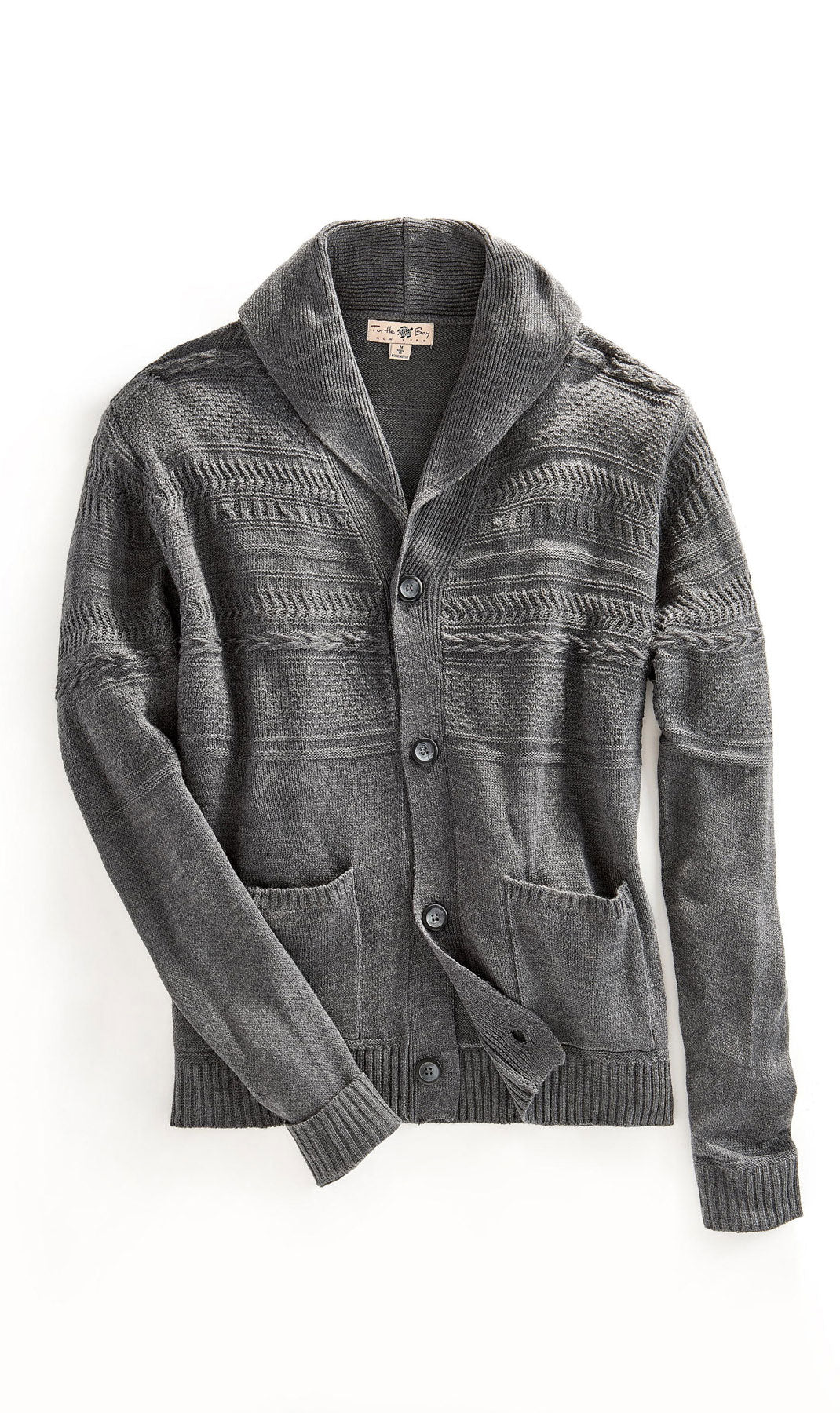Men's Jacquard Shawl-Collar Cardigan