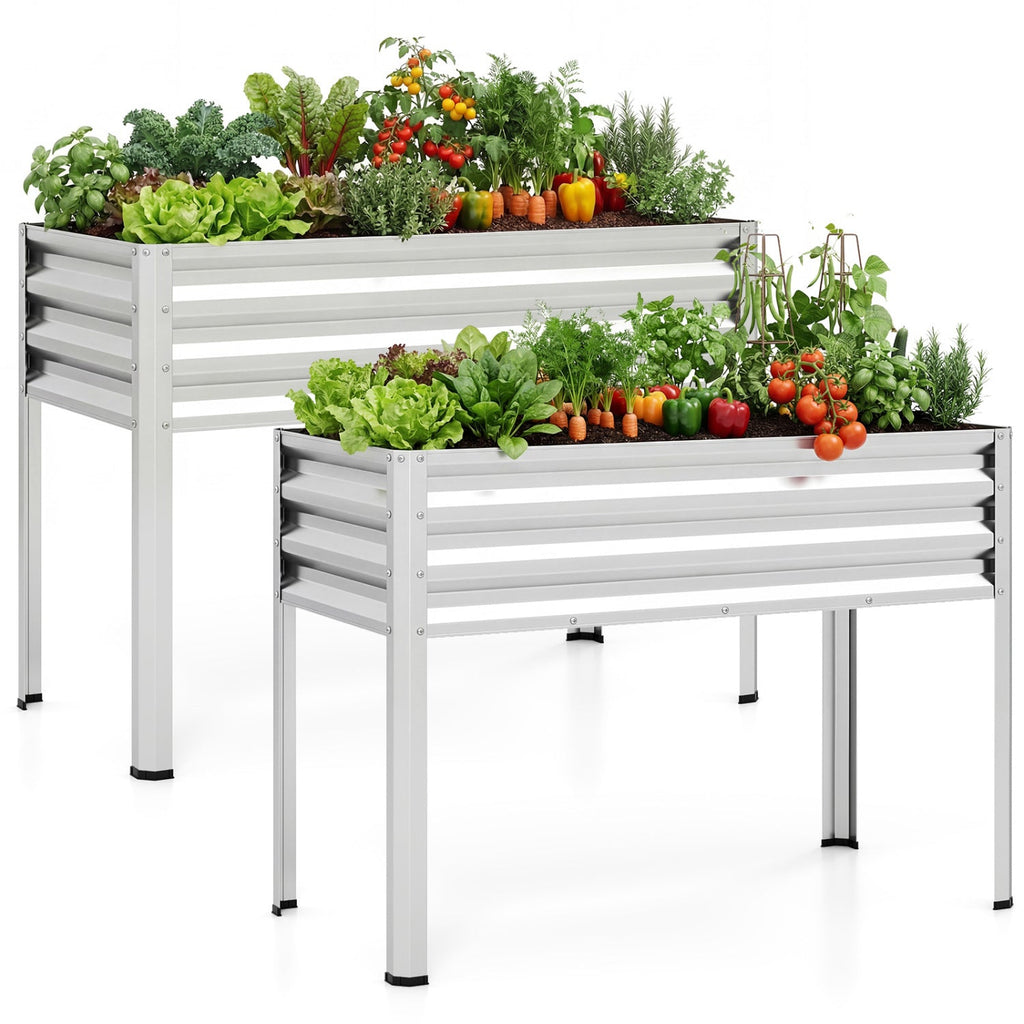 Elevated Metal Raised Garden Beds – Set of 2