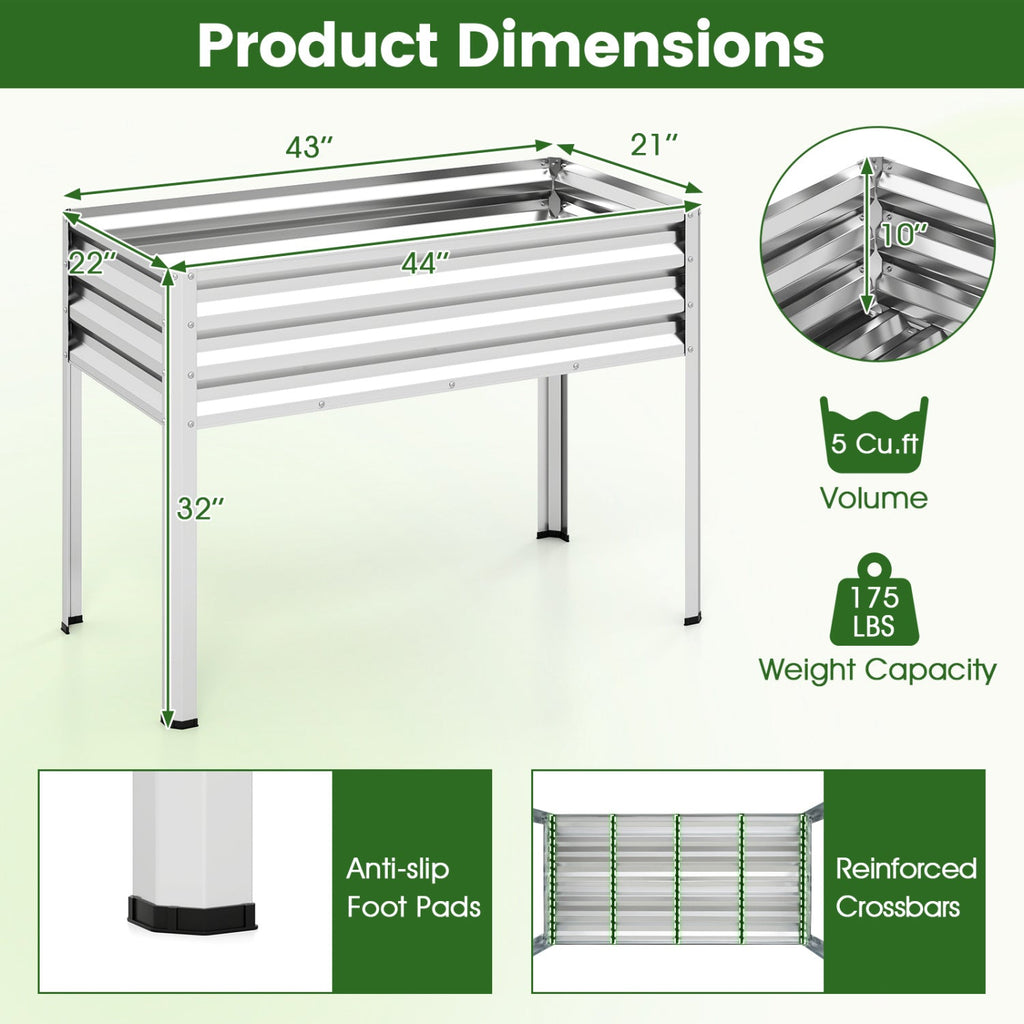 Elevated Metal Raised Garden Beds – Set of 2
