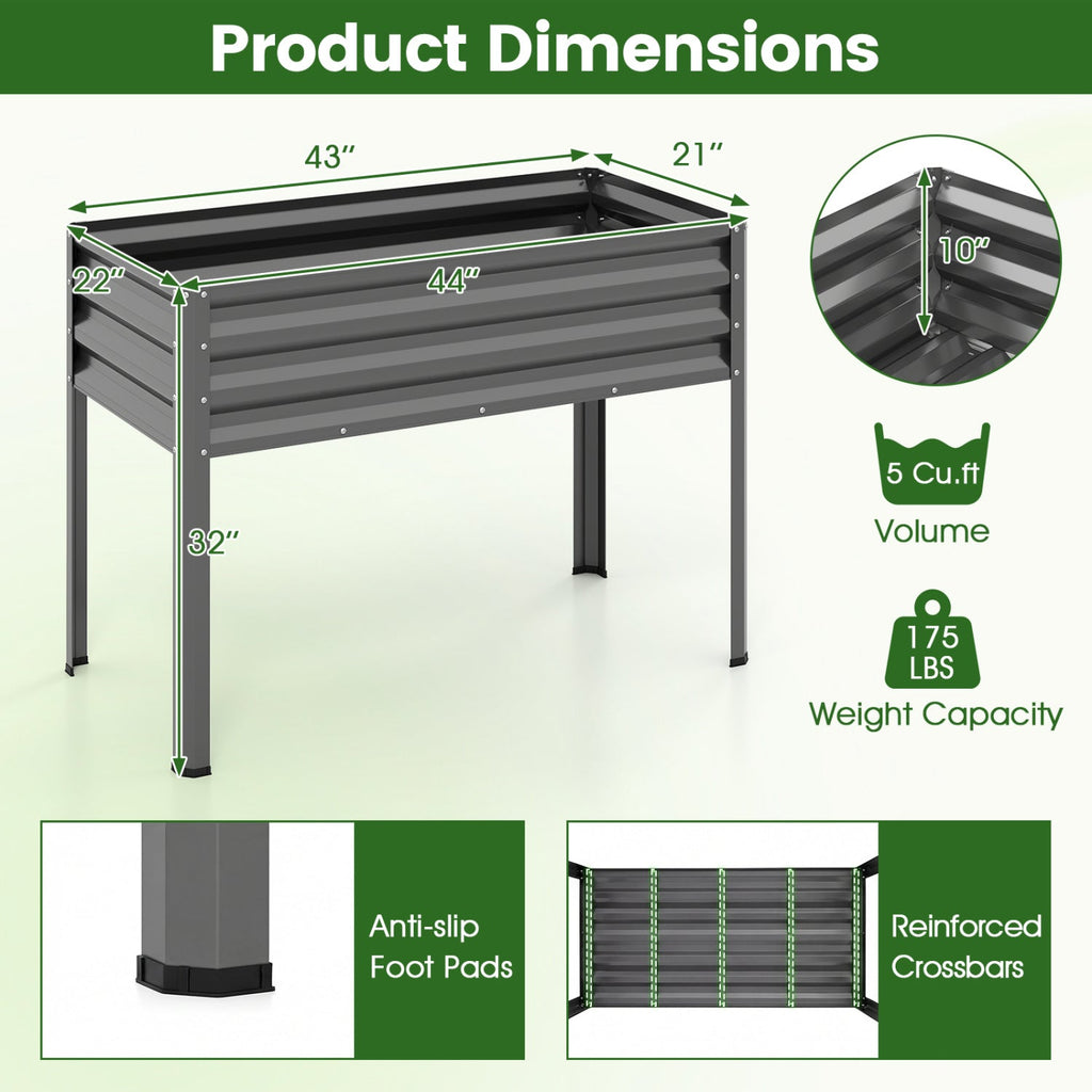 Elevated Metal Raised Garden Beds – Set of 2