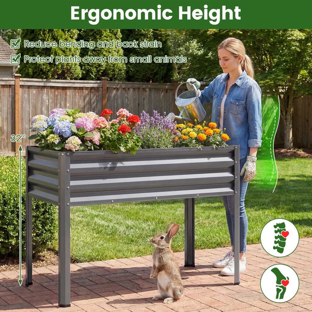 Elevated Metal Raised Garden Beds – Set of 2