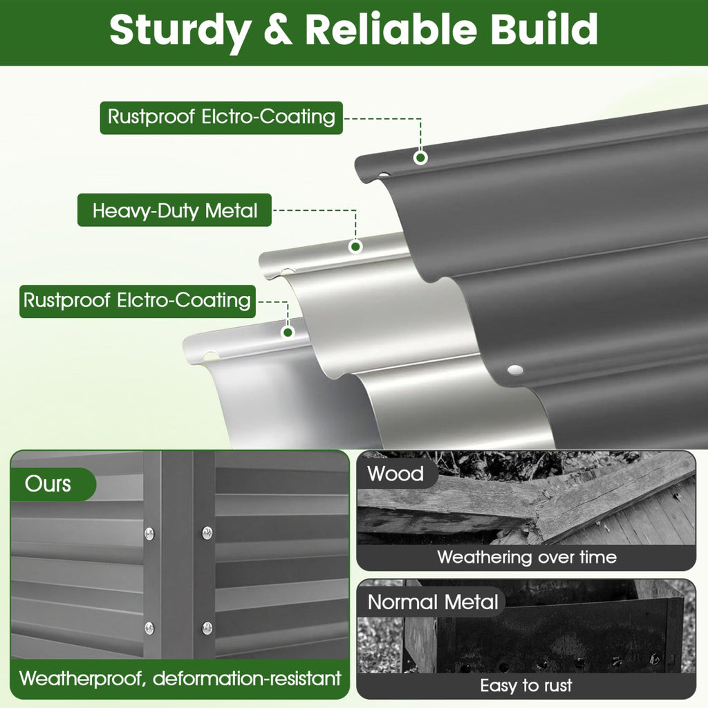 Elevated Metal Raised Garden Beds – Set of 2