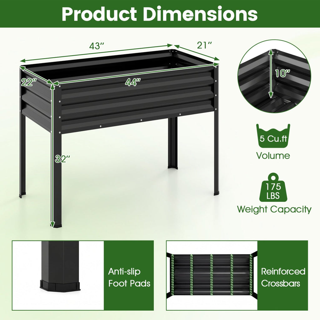 Elevated Metal Raised Garden Beds – Set of 2