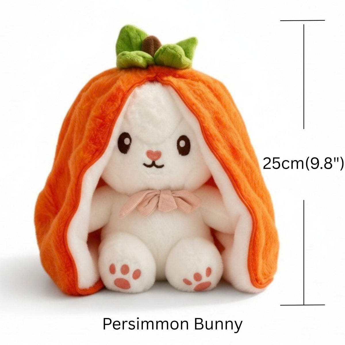 Reversible Strawberry & Carrot Bunny Plush Toy