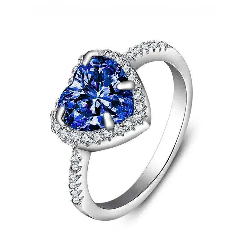Heart-Shaped Zircon Ring