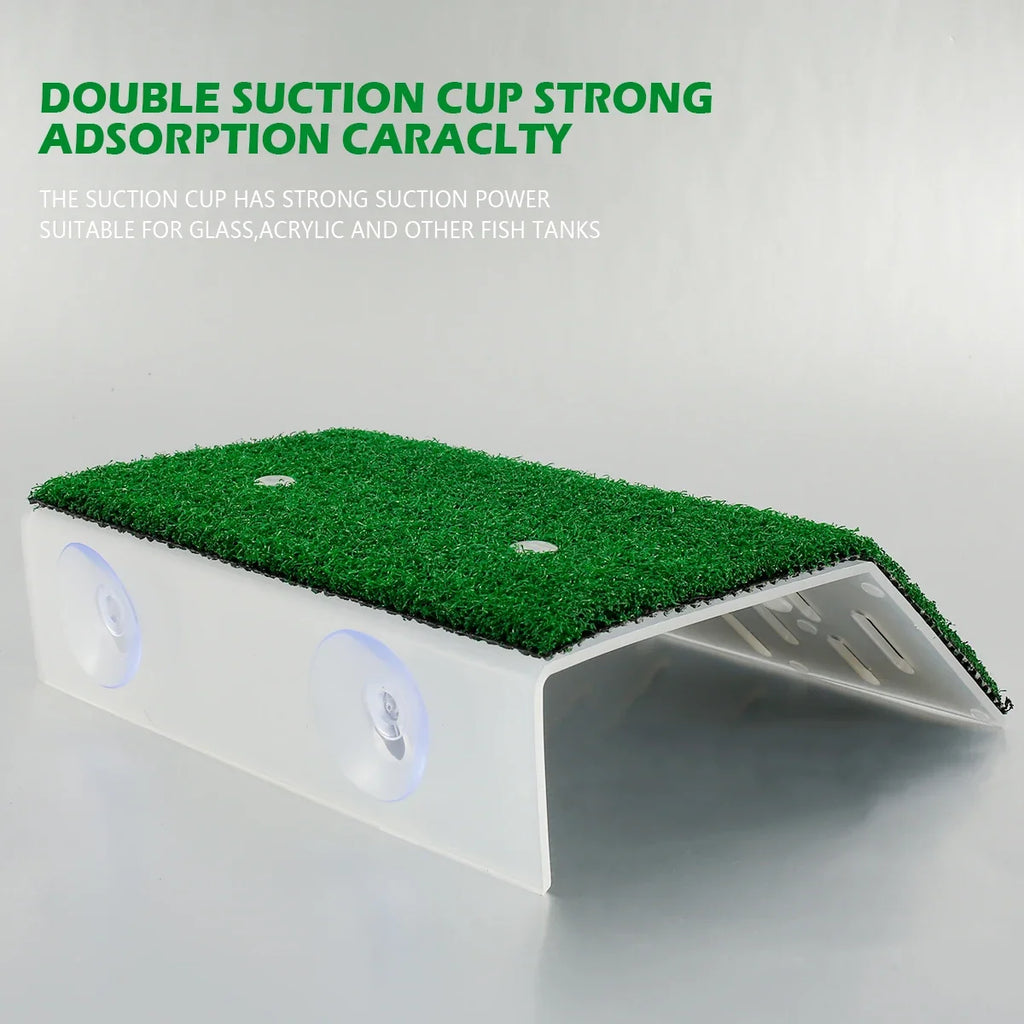 S/M/L Size Turtle Platform Float Decoration Reptile Resting Terraces Moss Grass Ramp Island Aquarium