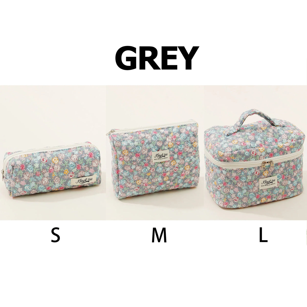 Quilted Cotton Makeup Bag