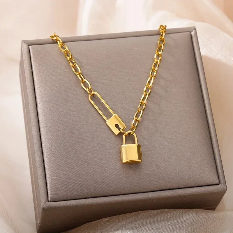 316L Stainless Steel Layered Heart Necklace