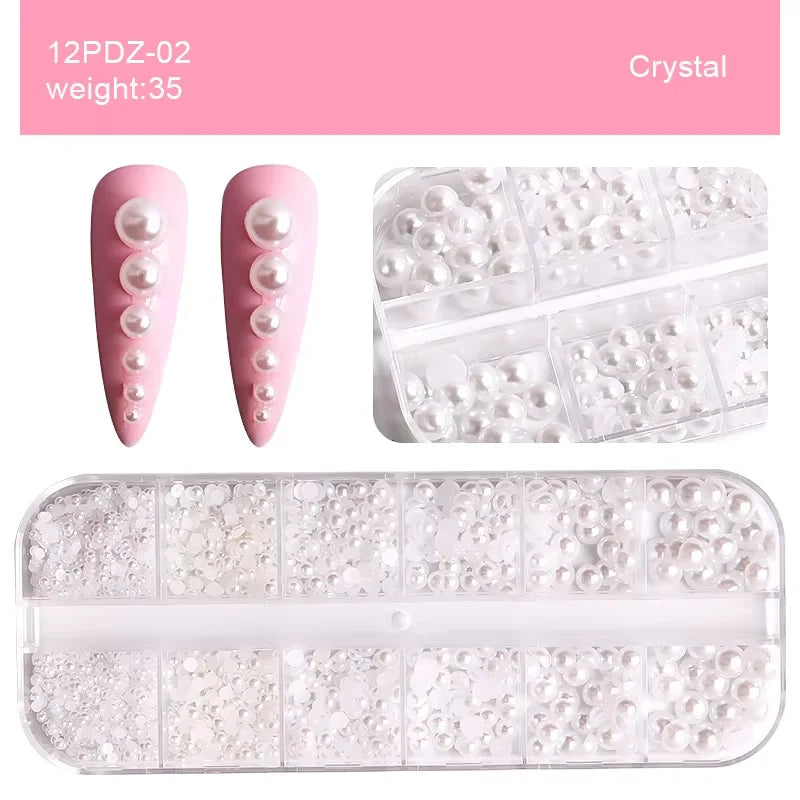 Acrylic Flower Nail Art Decorations, 5 g