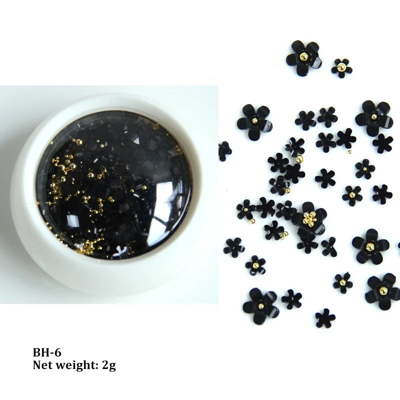Acrylic Flower Nail Art Decorations, 5 g