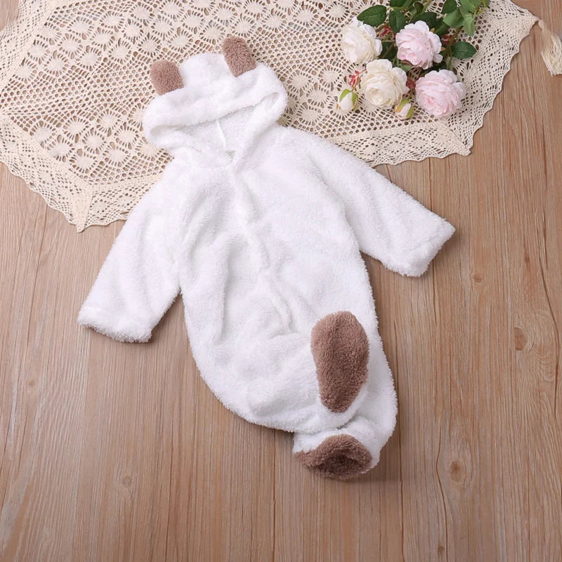 Humor Bear Baby Hooded Winter Romper