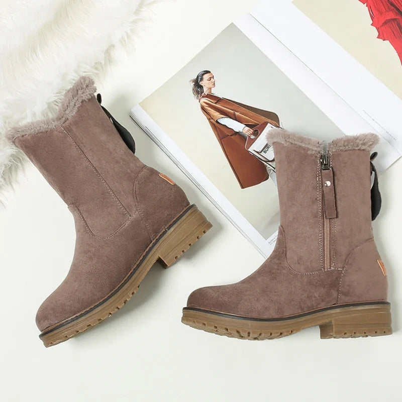 Women’s Fur-Lined Mid-Calf Winter Boots