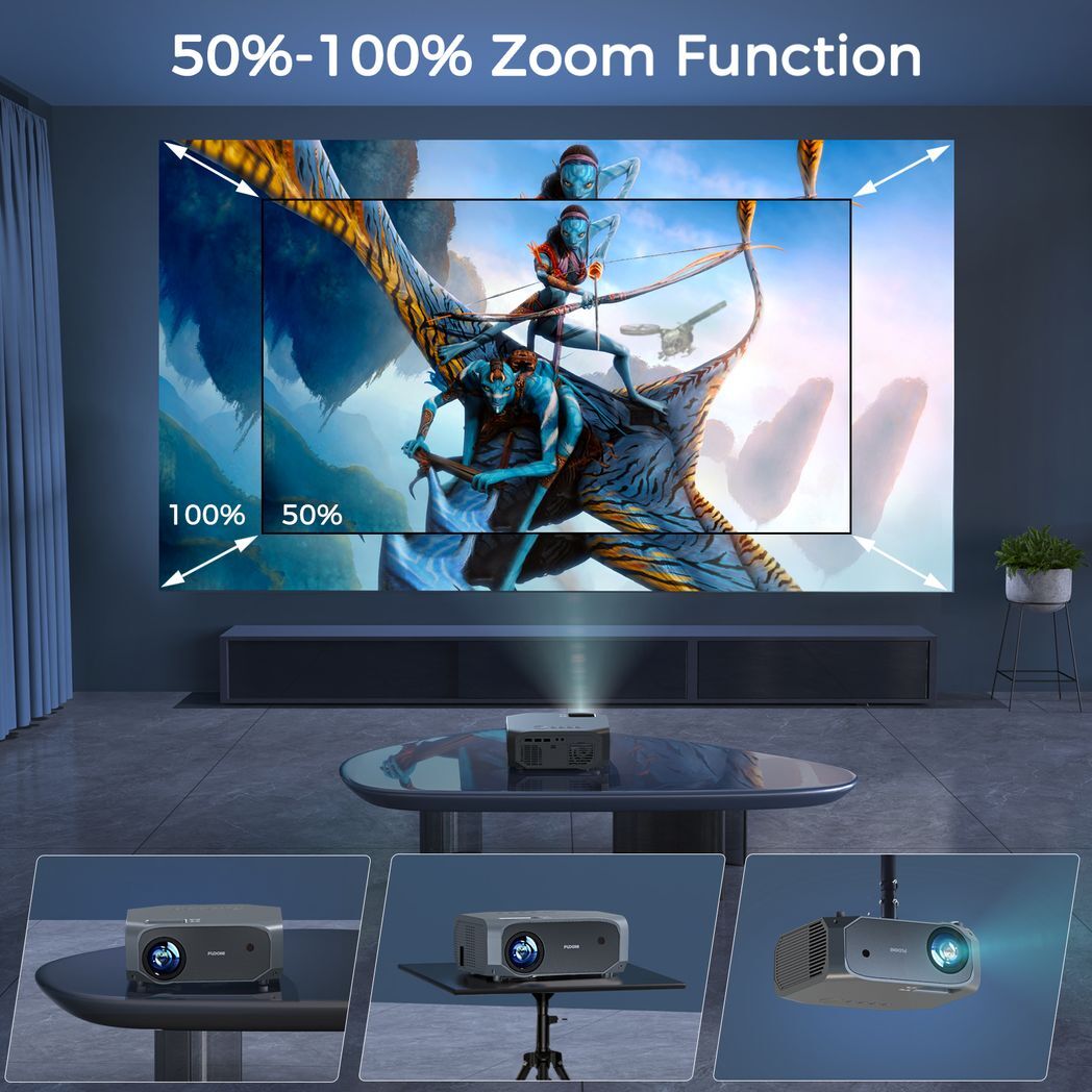 Projector with 5G WiFi and Bluetooth, 10000L Native 1080P Portable Outdoor Video Projector 4K Supported, Home Theater Movie Projector with Screen for Phone/PC/TV Stick/PS5(FBA???,?????)