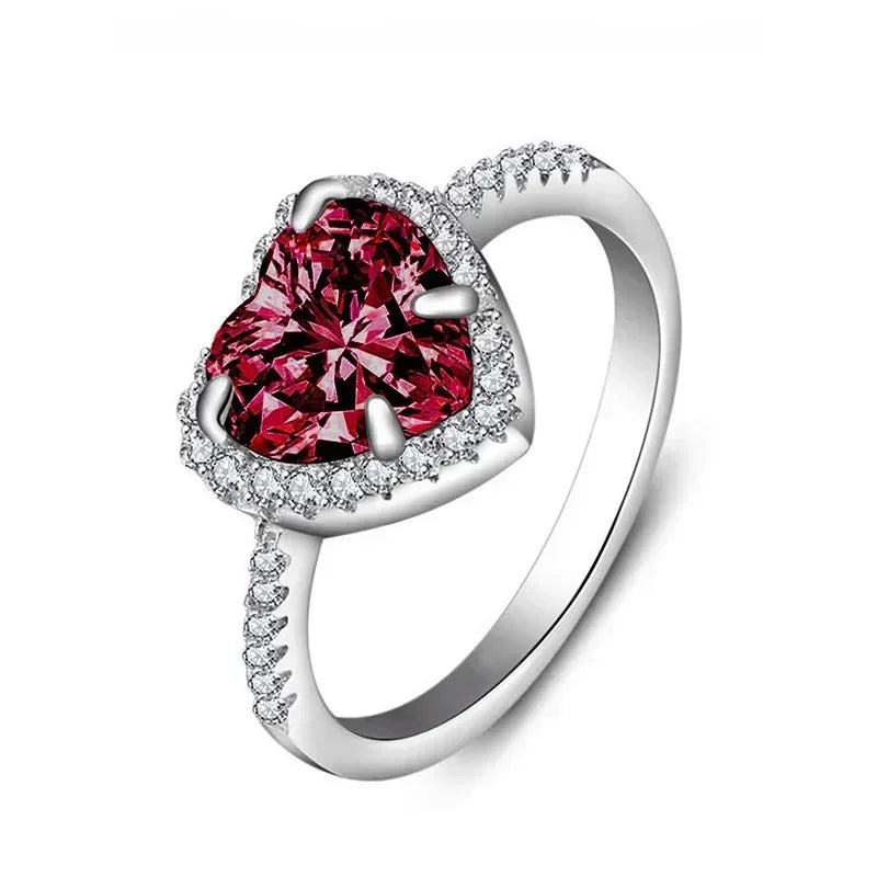 Heart-Shaped Zircon Ring