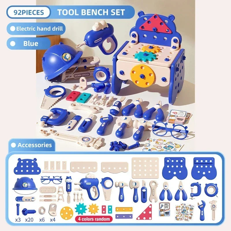 Kids’ Pretend Tool Set with Battery Drill & Toolbox