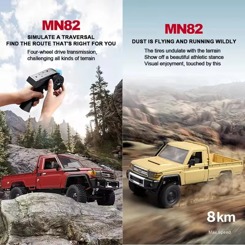 MN82 1:12 4WD RC Pickup Truck with LED Lights