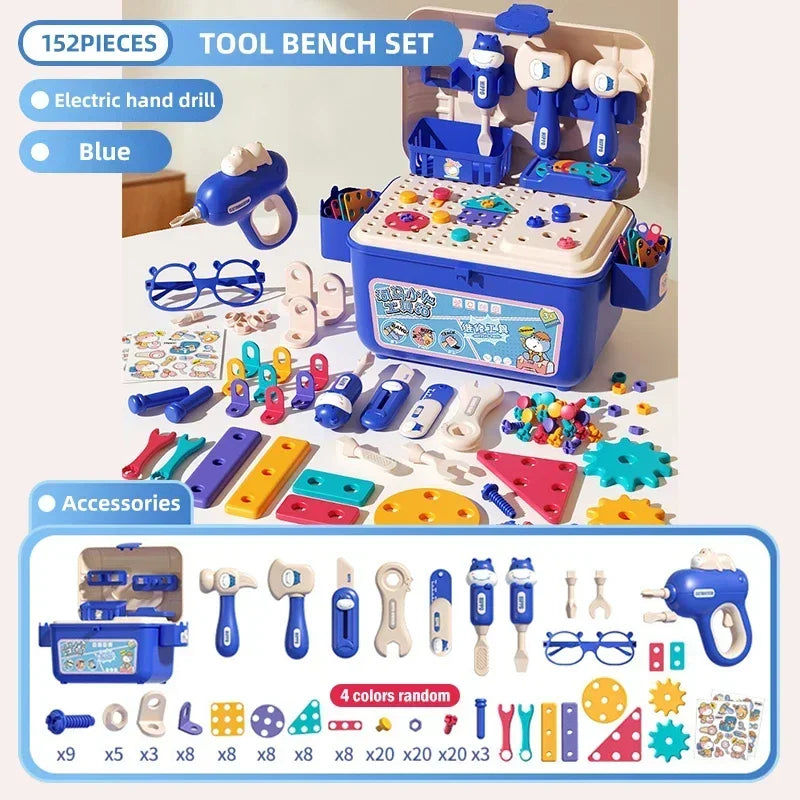 Kids’ Pretend Tool Set with Battery Drill & Toolbox