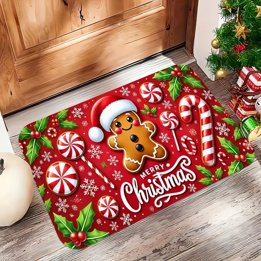 Gingerbread Man Christmas Doormat | Multiple Sizes