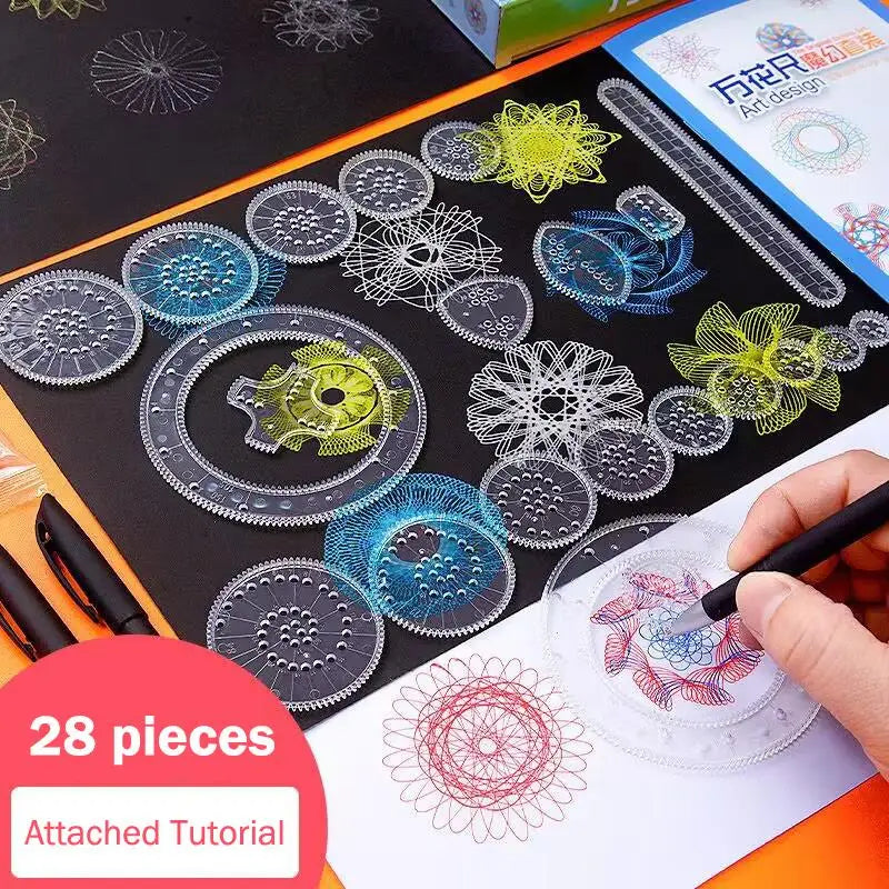 Geometric Drawing Tool Set, 22 Pieces
