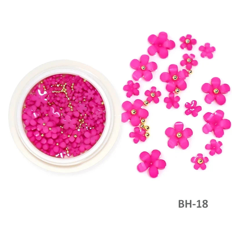 Acrylic Flower Nail Art Decorations, 5 g