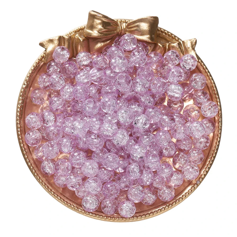 8 mm Crackle Glass Jewelry-Making Beads