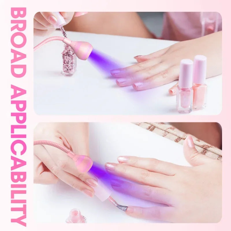 Mini USB Clip-On UV Nail Lamp, 395 nm