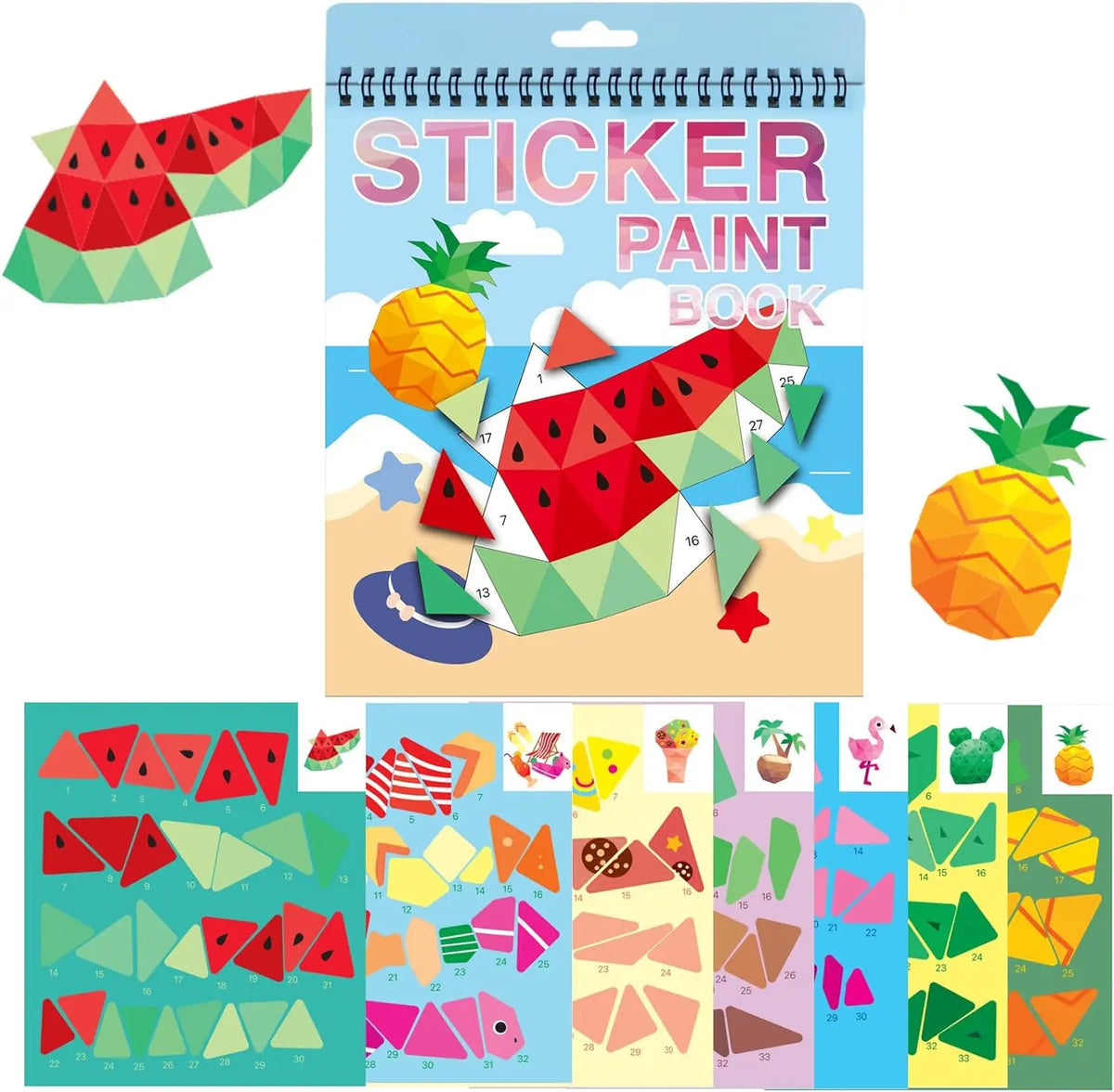 Sticker-by-Number Craft Book for Kids