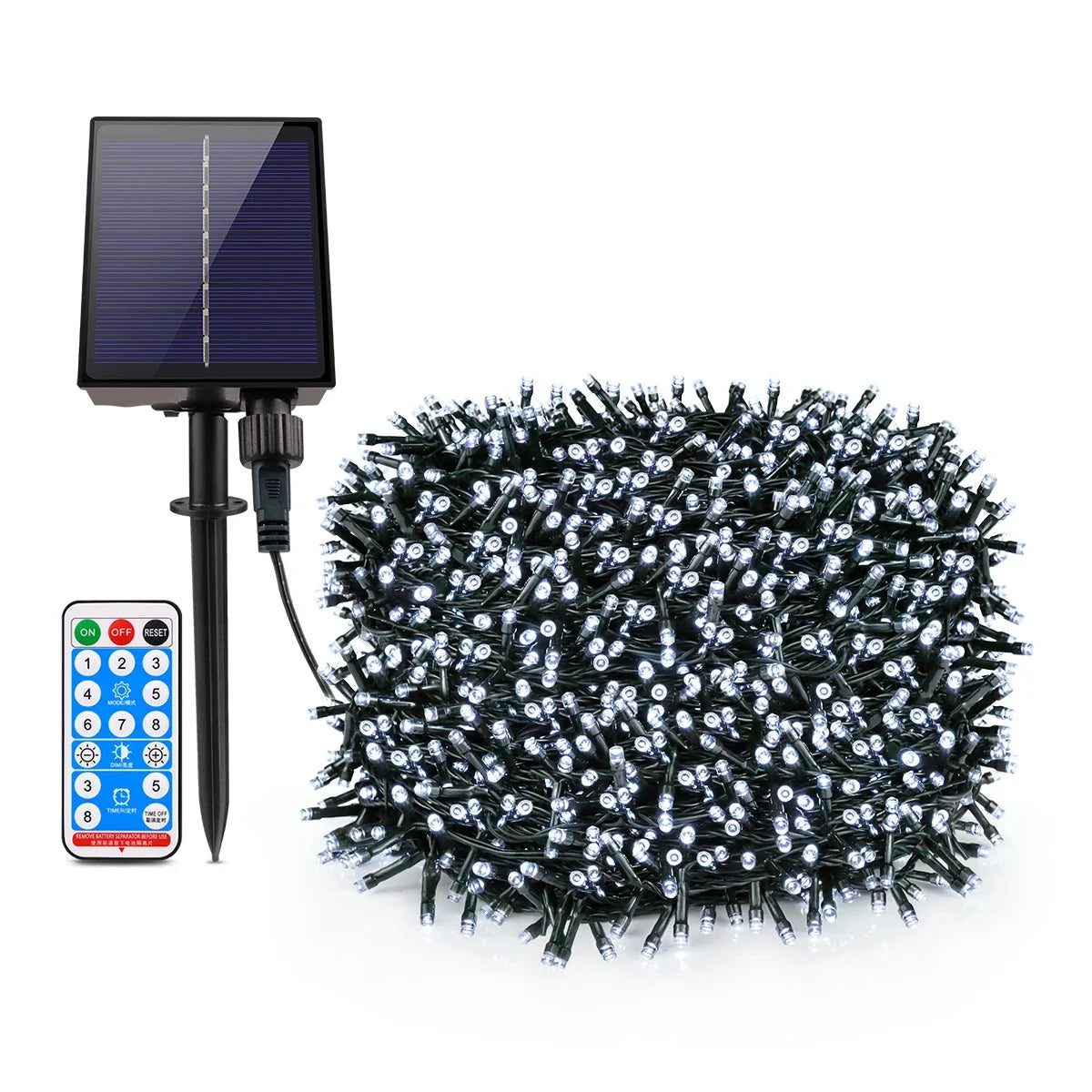 Solar-Powered Outdoor Christmas String Lights – Multiple Sizes