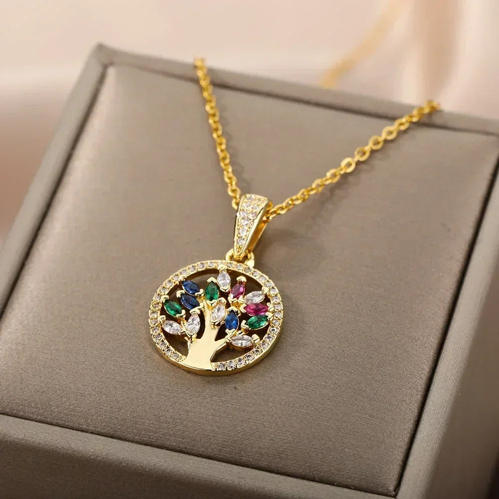 316L Stainless Steel Layered Heart Necklace