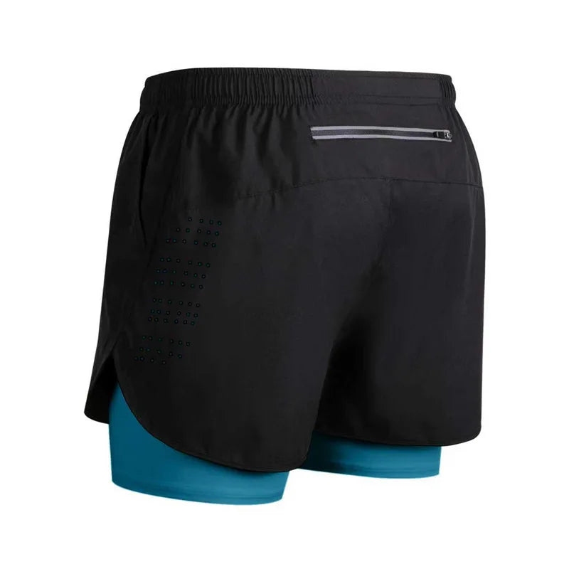 Men's Reflective 2-in-1 Running Shorts