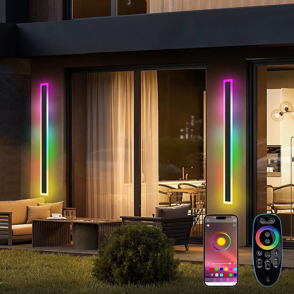 RGB Wall Lights Outdoor Porch Christmas Easter Party Intelligent Remote Control Balcony Terrace
