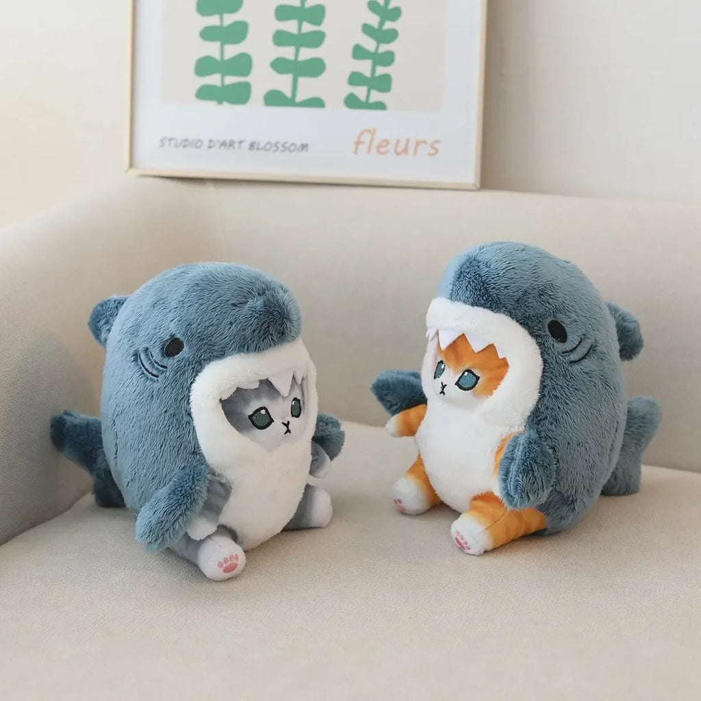 Kawaii Shark-Cat Plush Toy