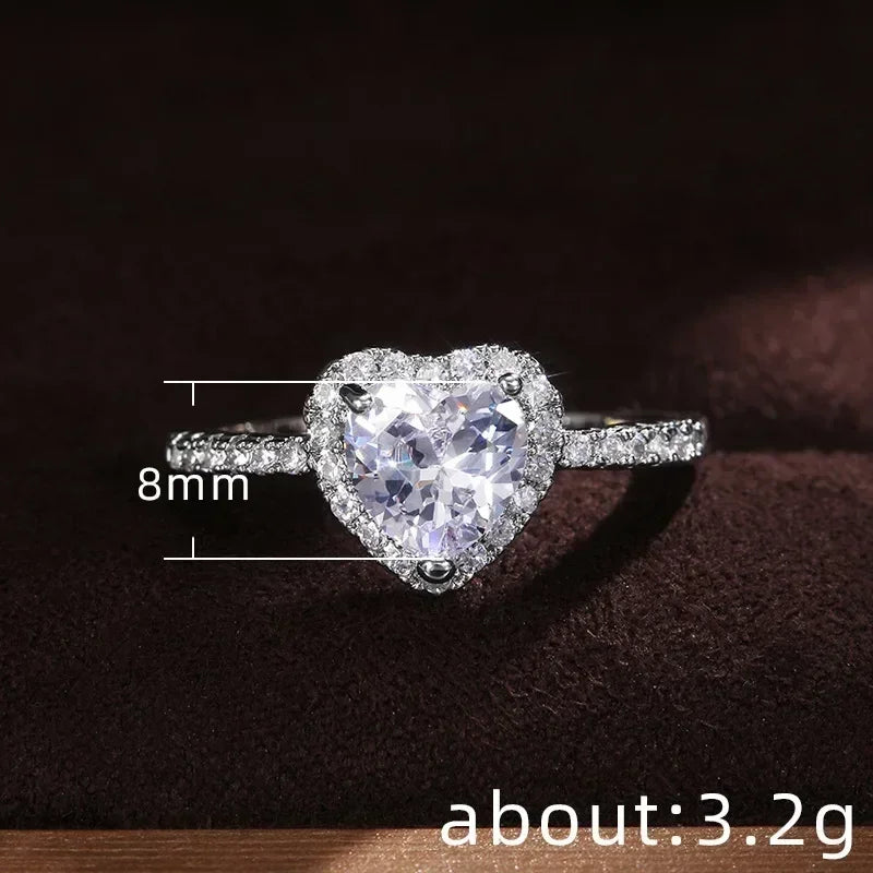 Heart-Shaped Zircon Ring