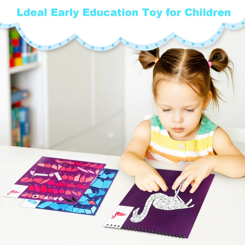 Sticker-by-Number Craft Book for Kids