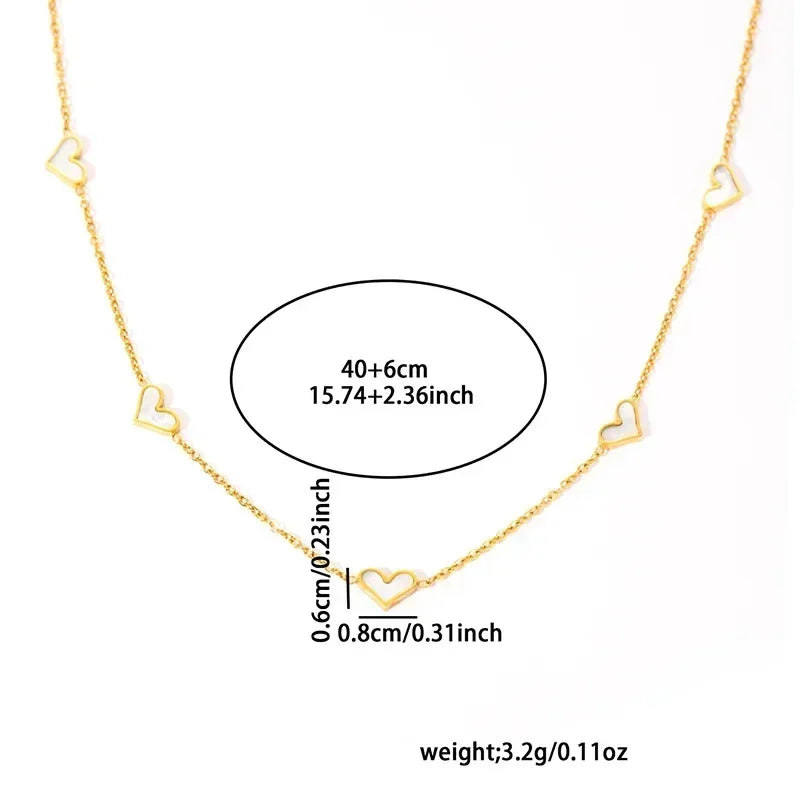 316L Stainless Steel Heart & Shell Jewelry