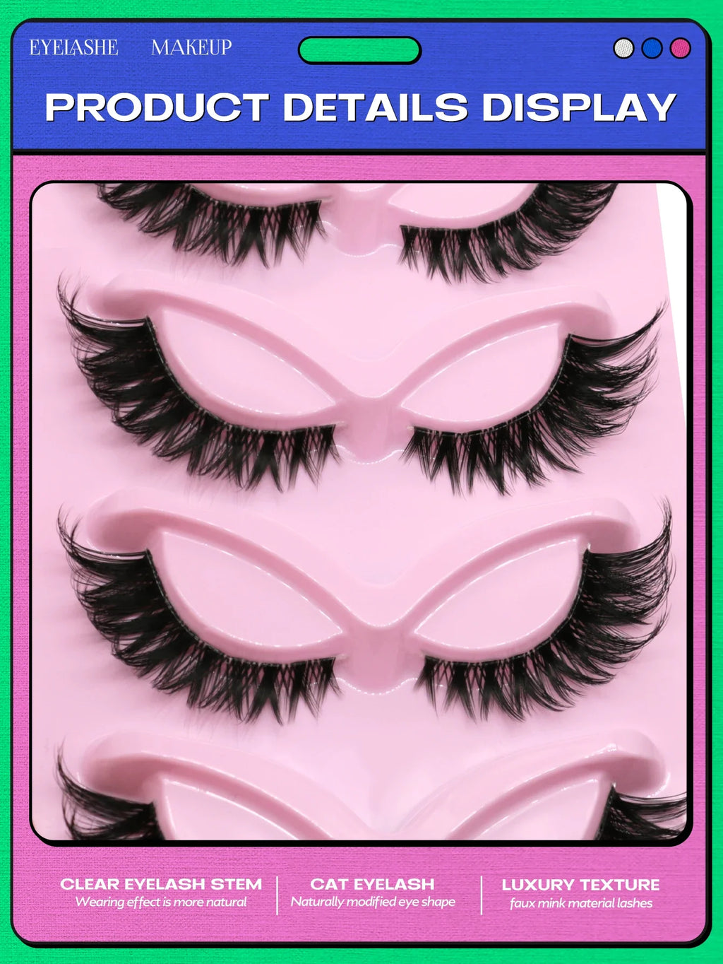 Veltrinay Cat-Eye Faux-Mink Strip Lashes