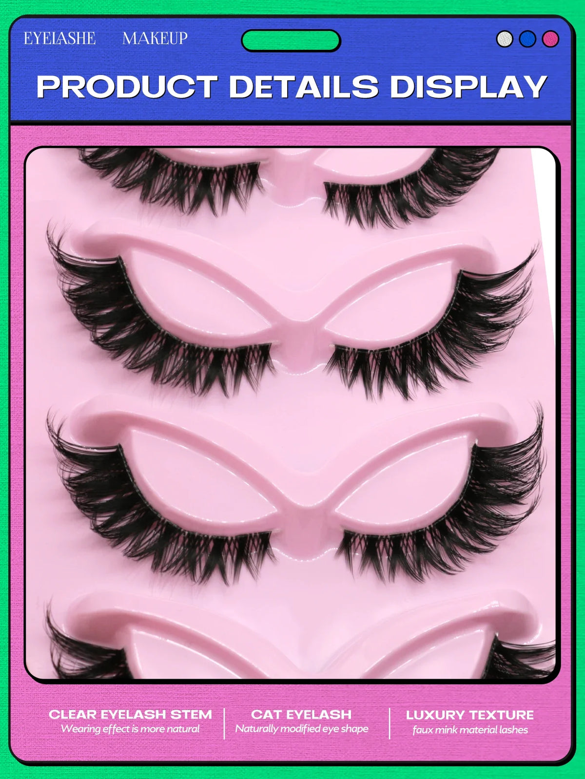 Veltrinay Cat-Eye Faux-Mink Strip Lashes