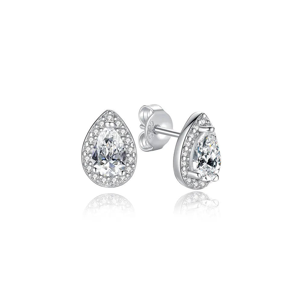 925 Sterling Silver Crown, Heart & Bee Earrings