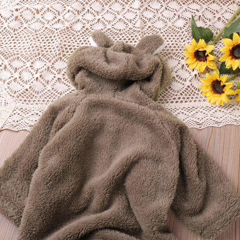Humor Bear Baby Hooded Winter Romper